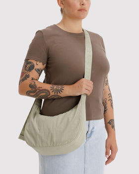 Medium Nylon Crescent Bag