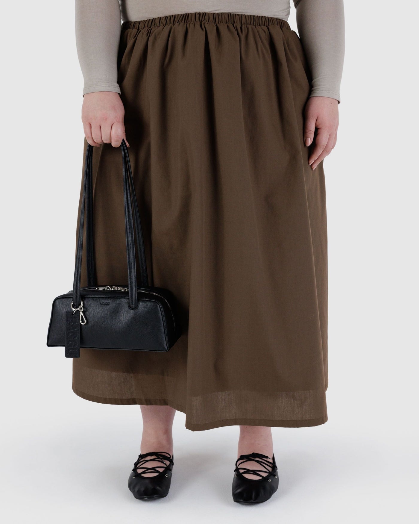 Small Recycled Leather Bowler Bag